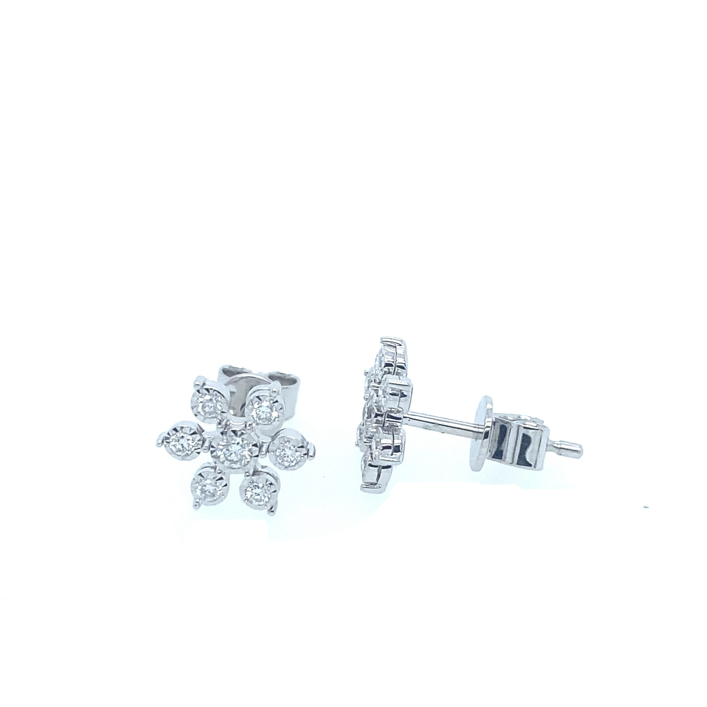 0.24Ct Diamond Stud Earrings 14k WG
