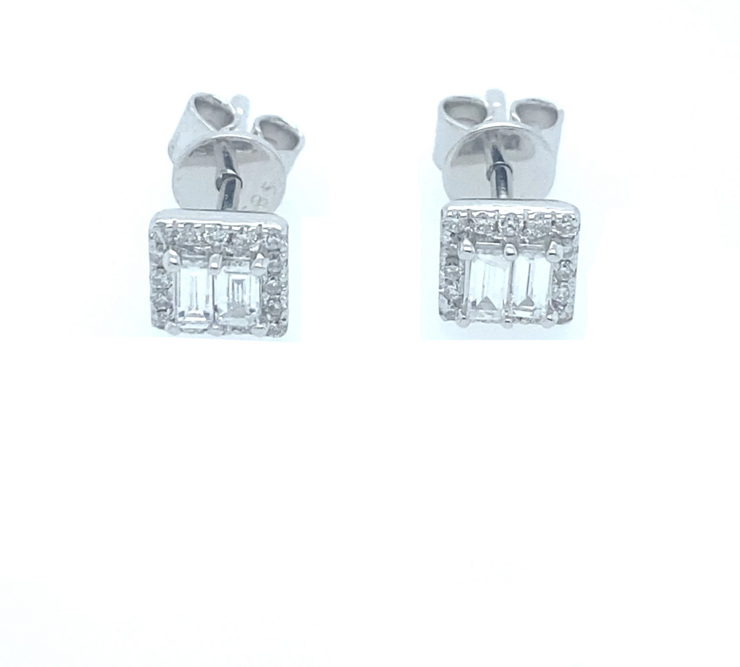 0.32Ct Diamond Stud Earrings 14k WG