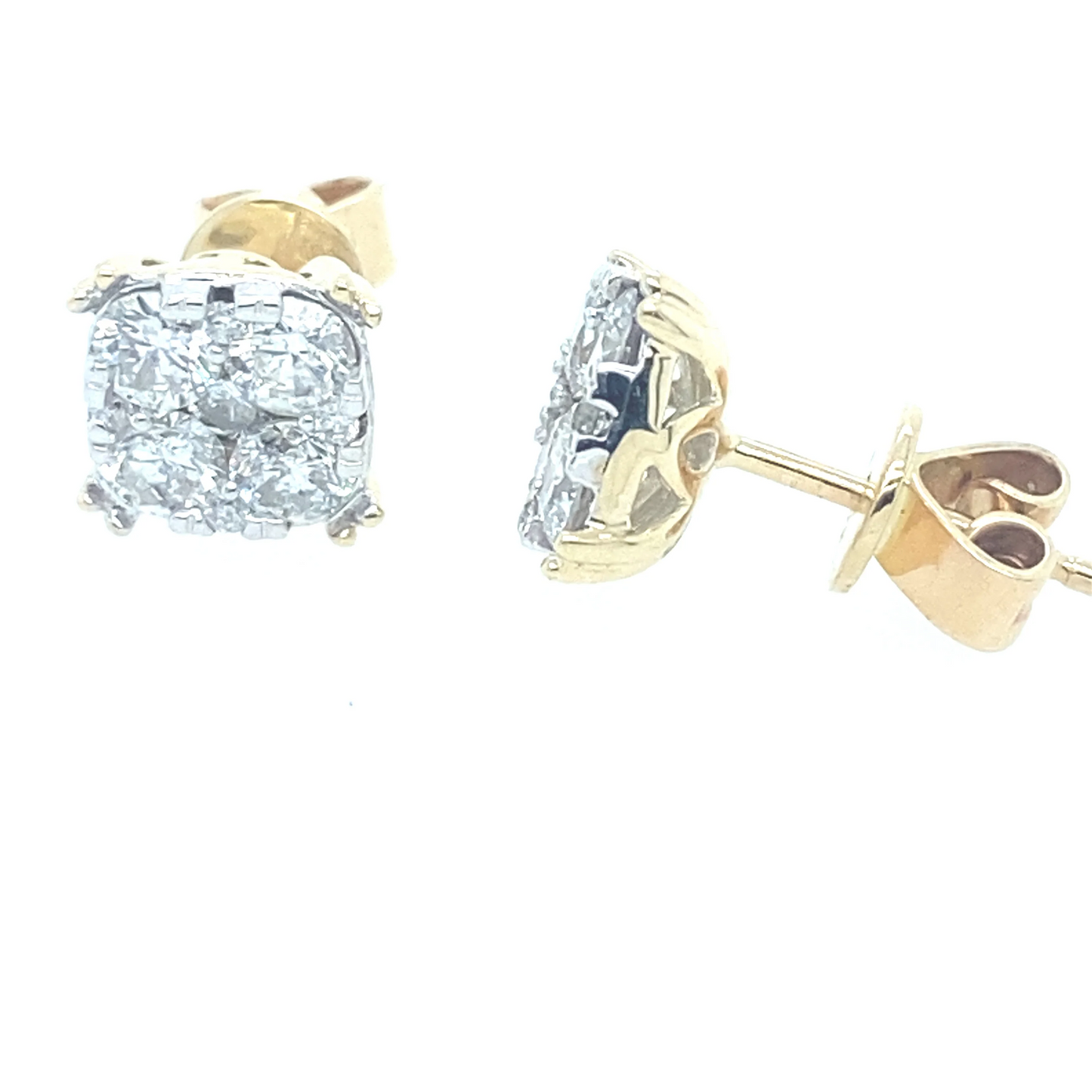 0.90Ct Diamond Stud Earrings 14k YG