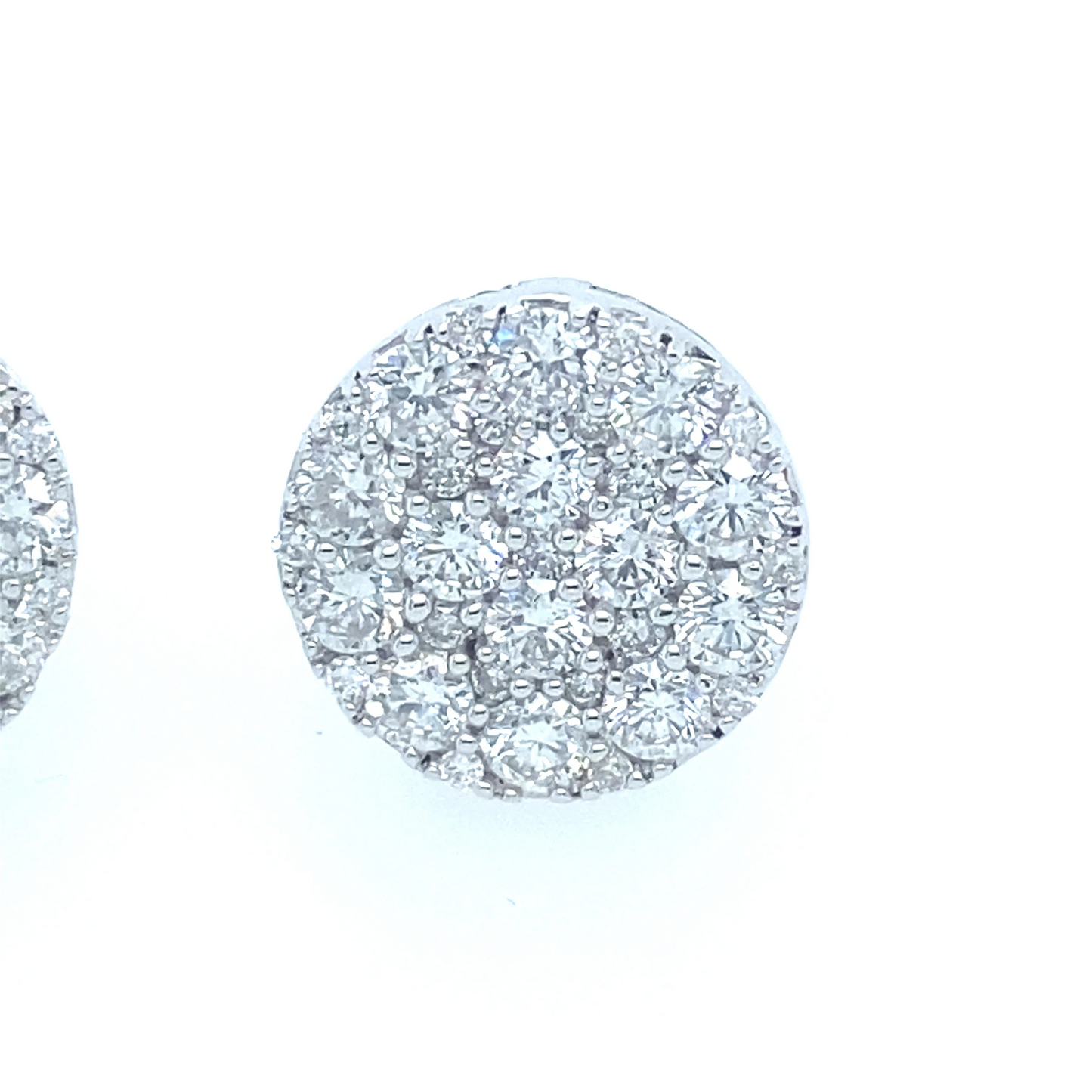1.58Ct Diamond Stud Earrings 14k WG