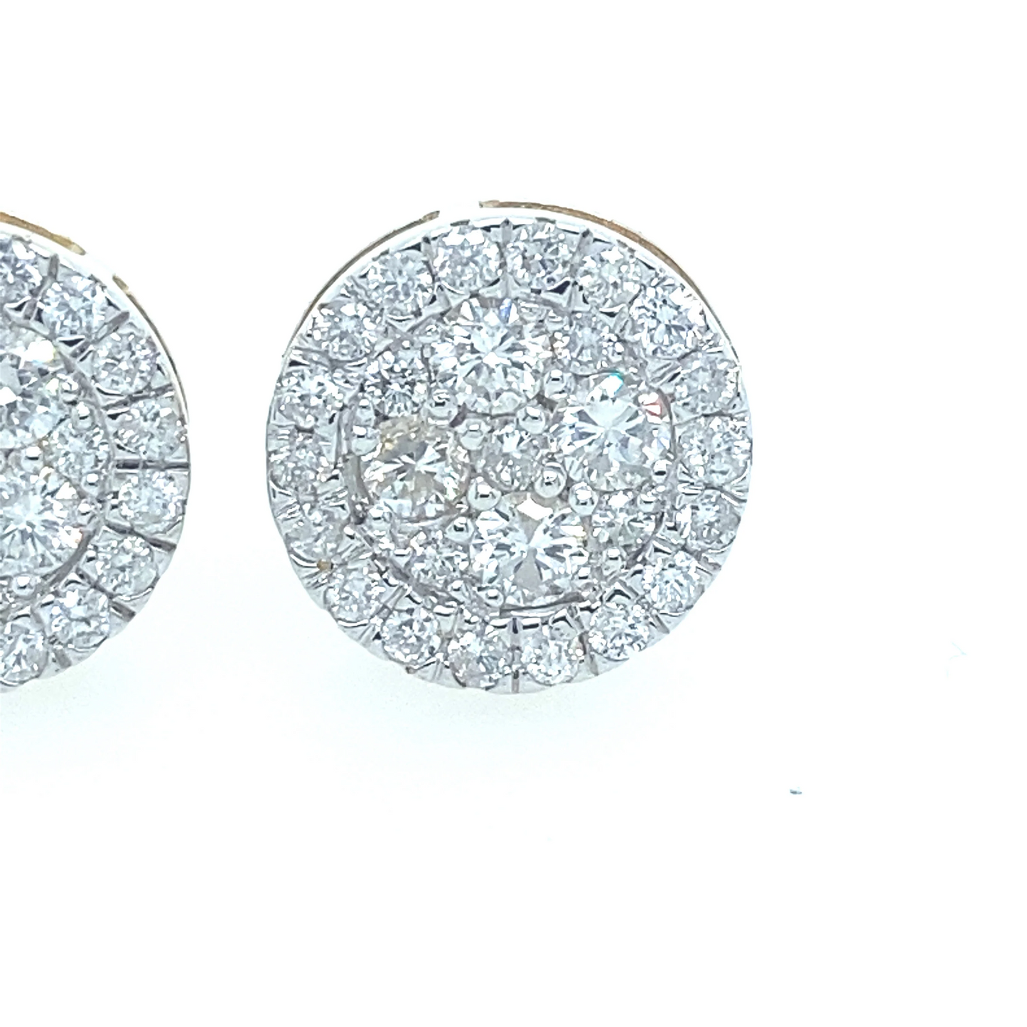 1.60Ct Diamond Stud Earrings 14k YG