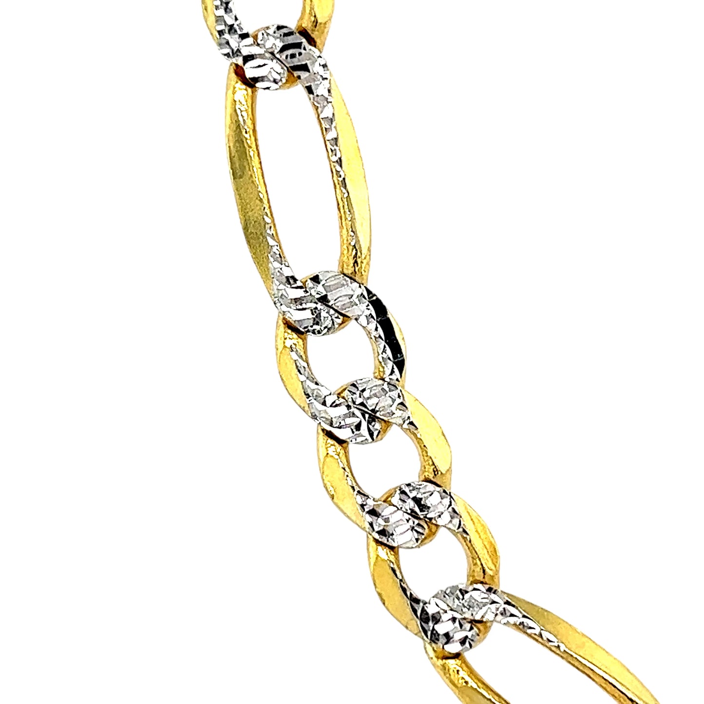 10k 7.2mm White Pave Figaro (20''=26.21gr)