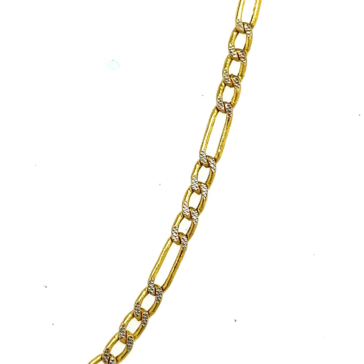 10k White Pave Hollow Figaro 2.3mm (20''=2.33gr)