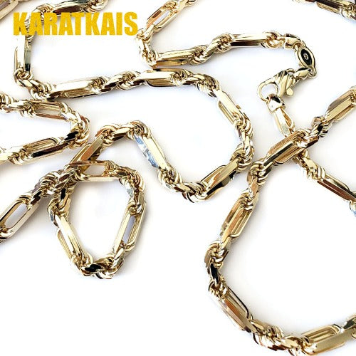 14k 8mm Milano Chain (26")