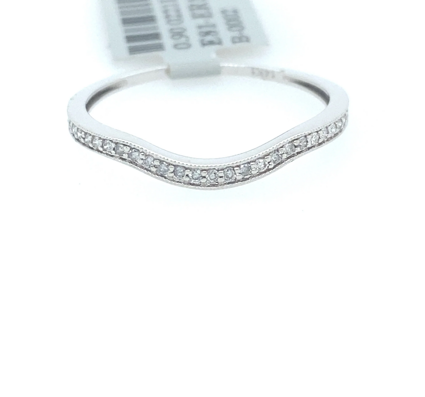 [Ring] 0.14Ct Diamond Curve Band 14k WG