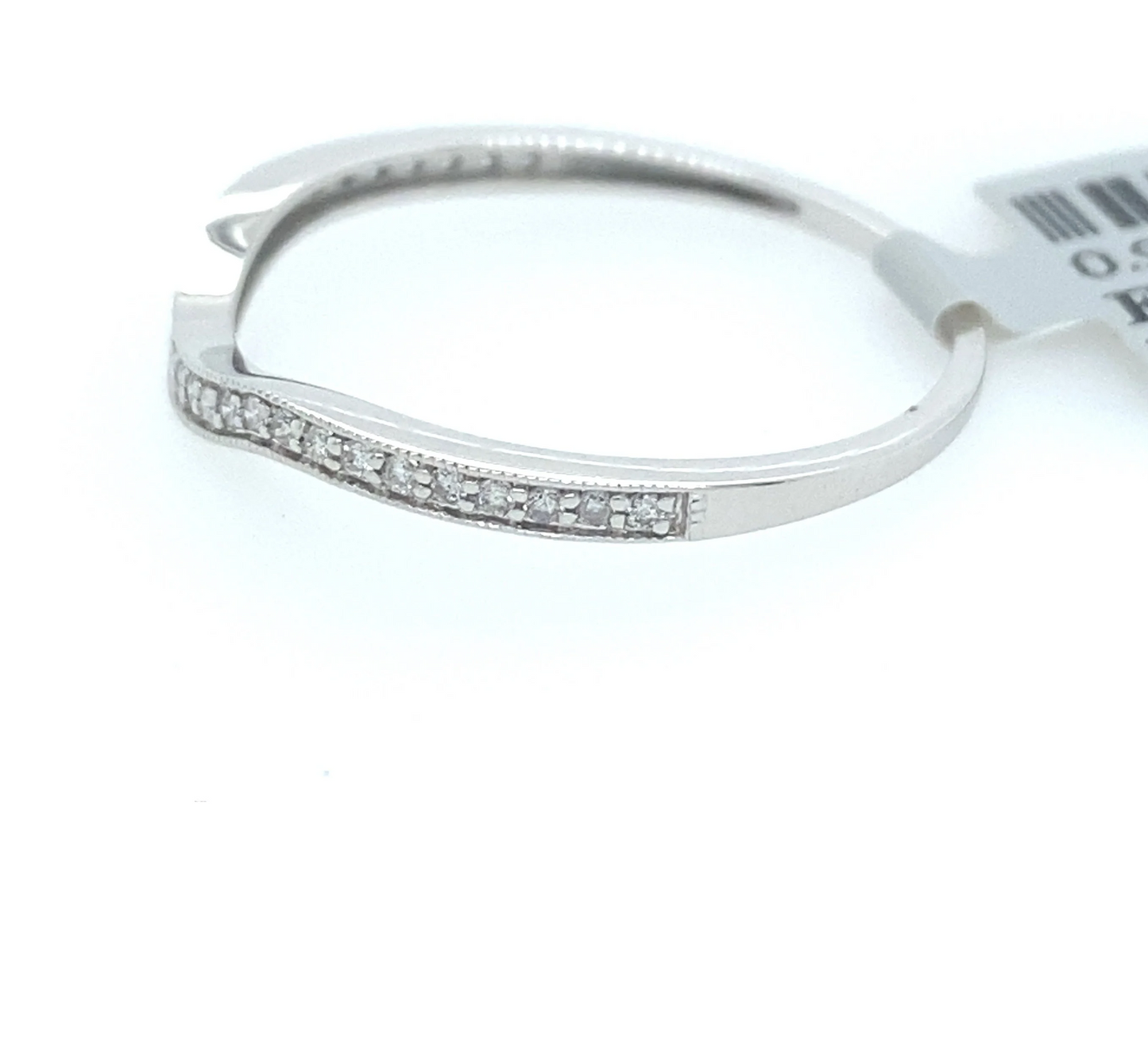 [Ring] 0.14Ct Diamond Curve Band 14k WG