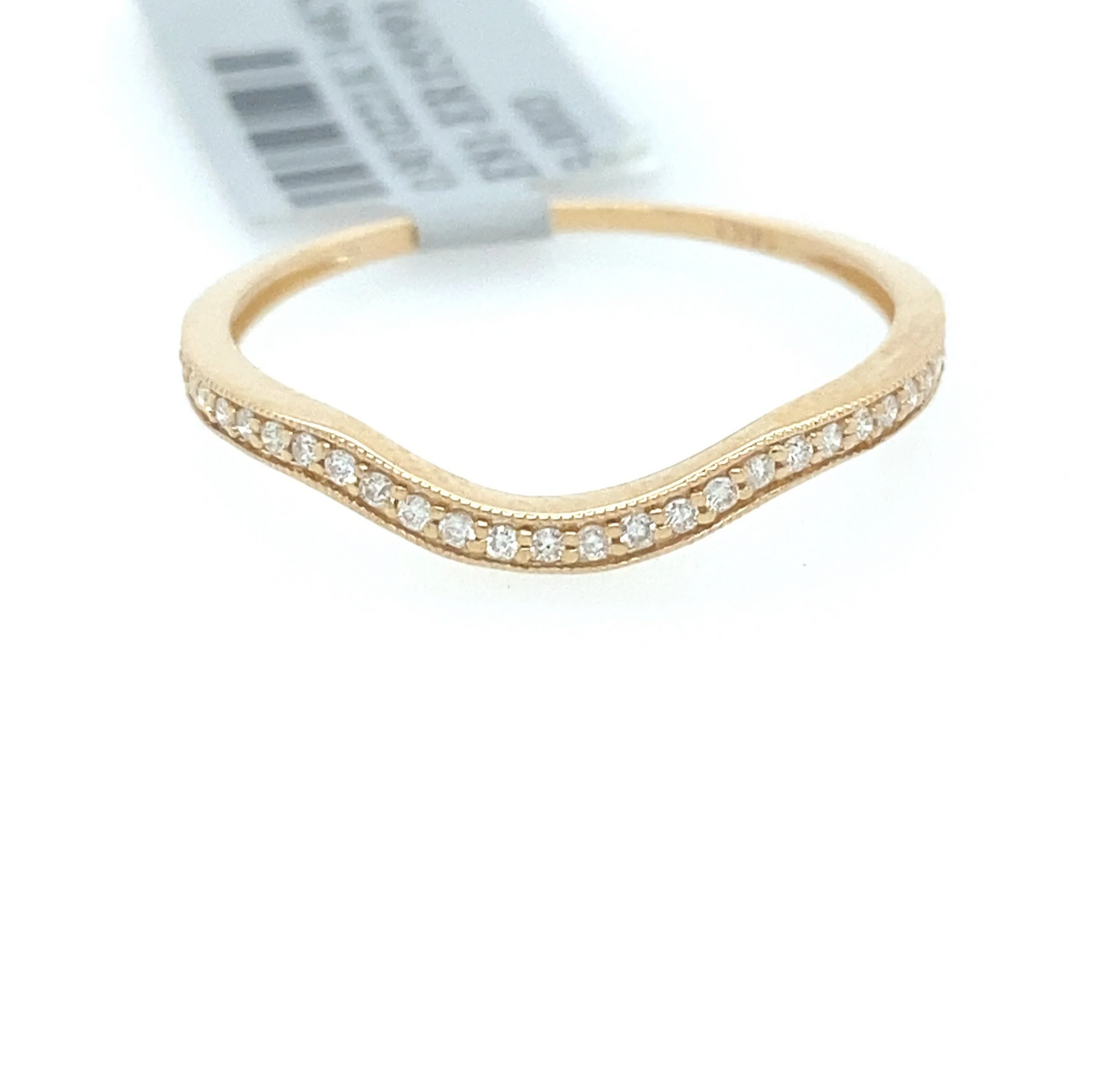 [Ring] 0.14Ct Diamond Curve Band 14k YG