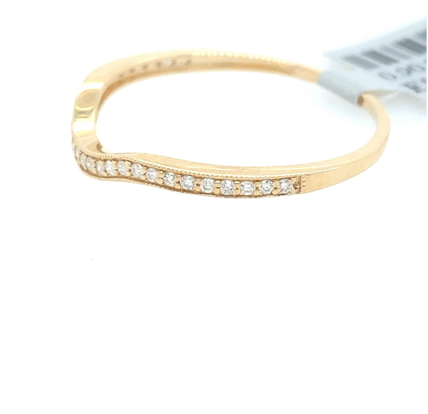 [Ring] 0.14Ct Diamond Curve Band 14k YG