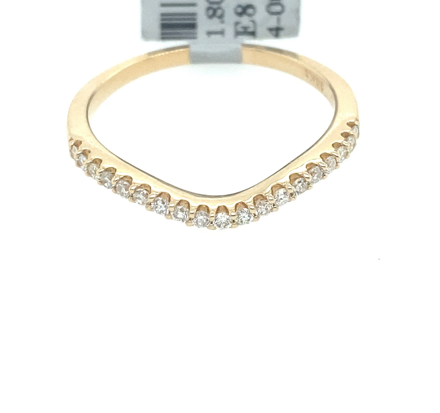 [Ring] 0.22Ct Diamond Curve Band 14k YG