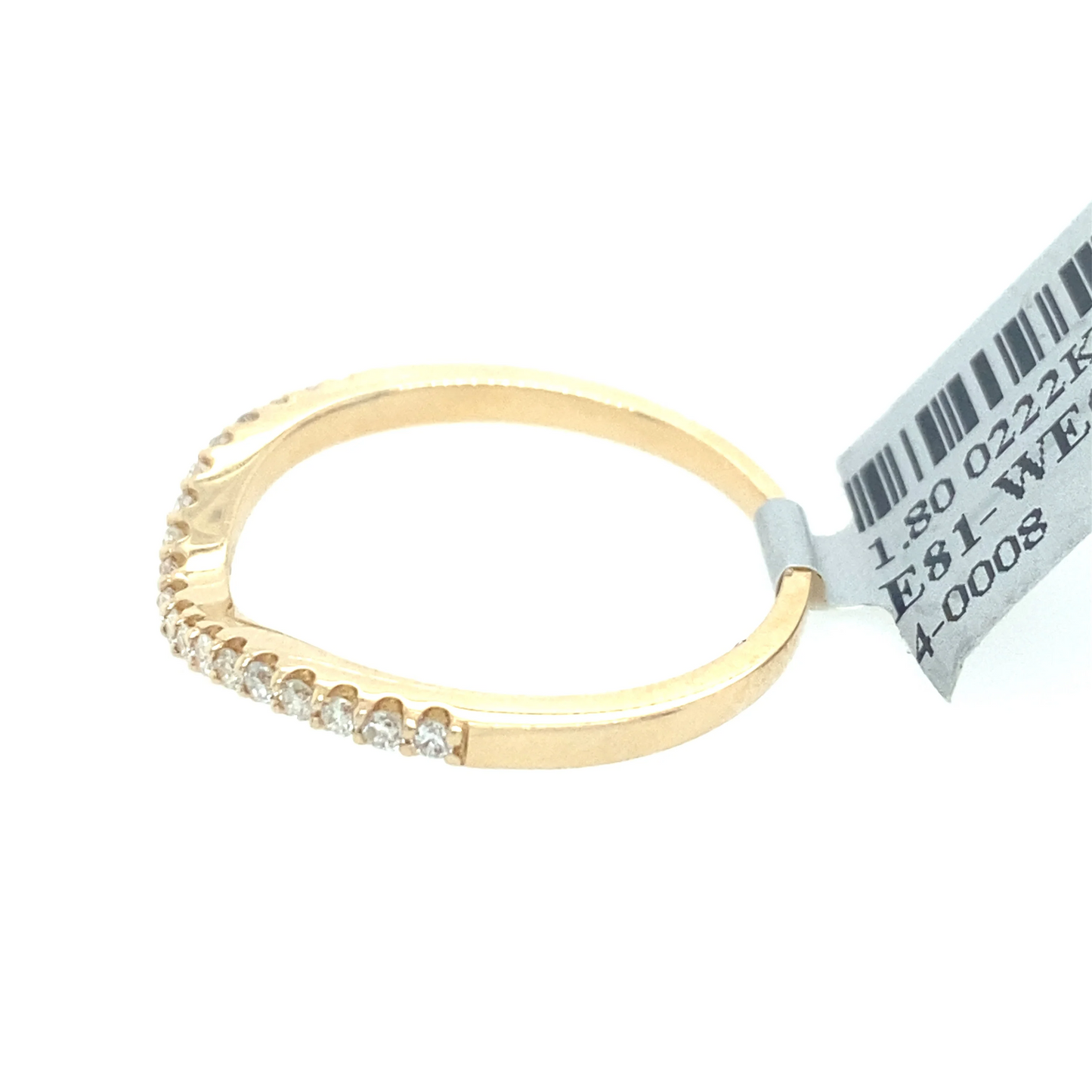 [Ring] 0.22Ct Diamond Curve Band 14k YG