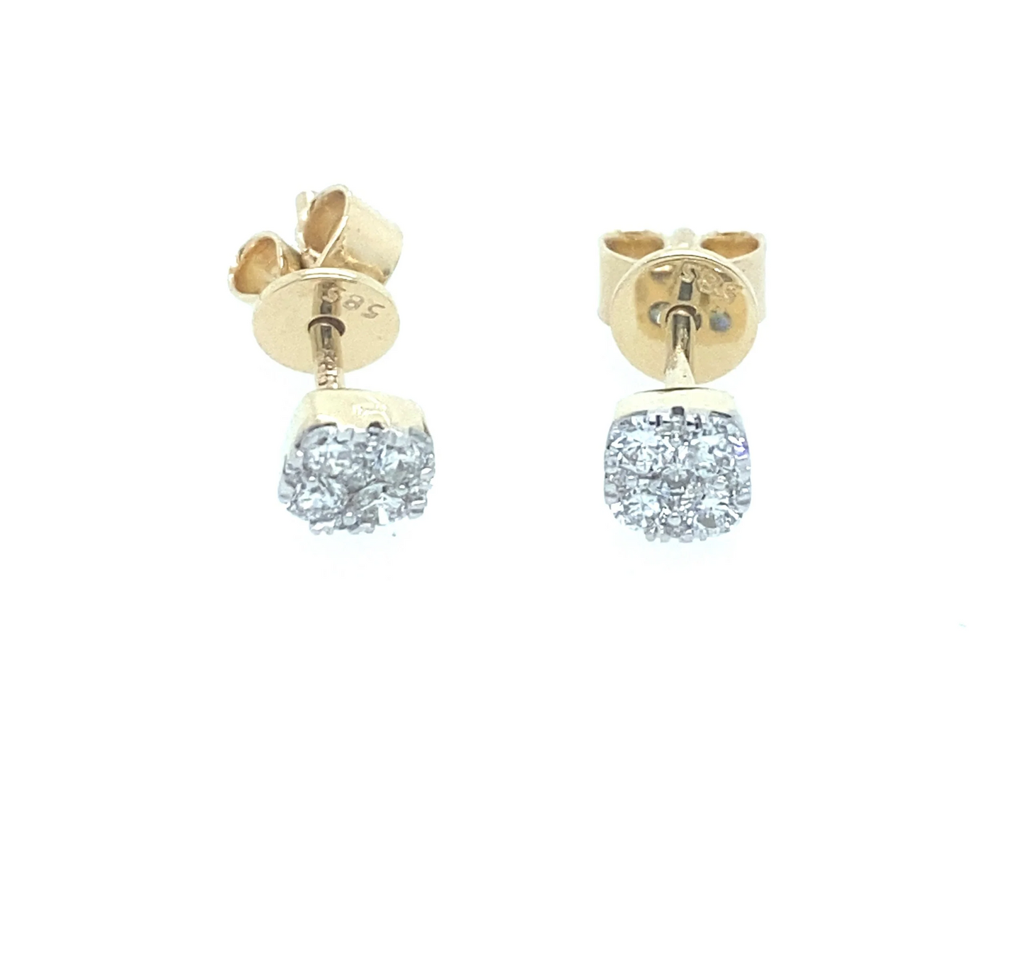 0.25Ct Diamond Stud Earrings 14k YG