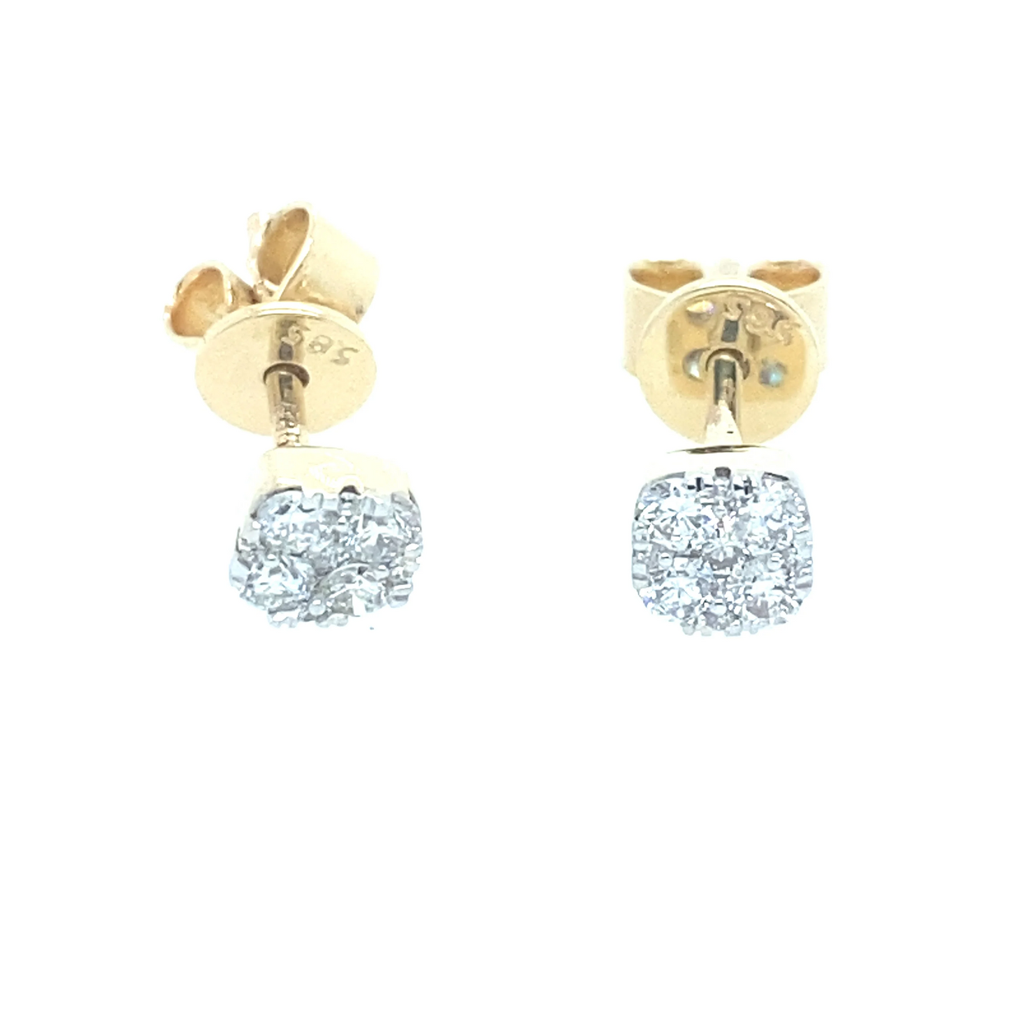 0.25Ct Diamond Stud Earrings 14k YG
