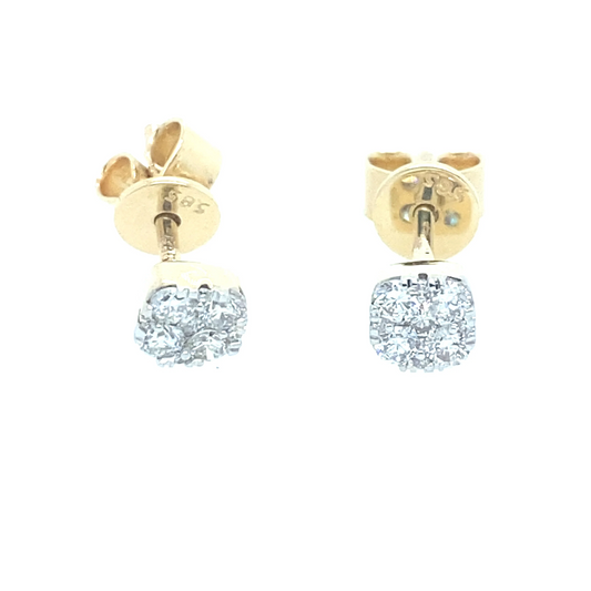 0.25Ct Diamond Stud Earrings 14k YG