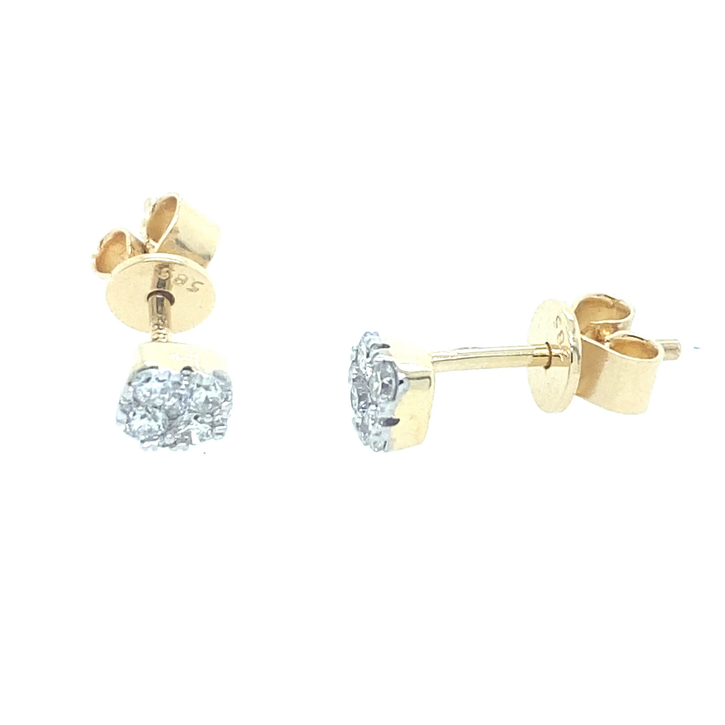 0.25Ct Diamond Stud Earrings 14k YG