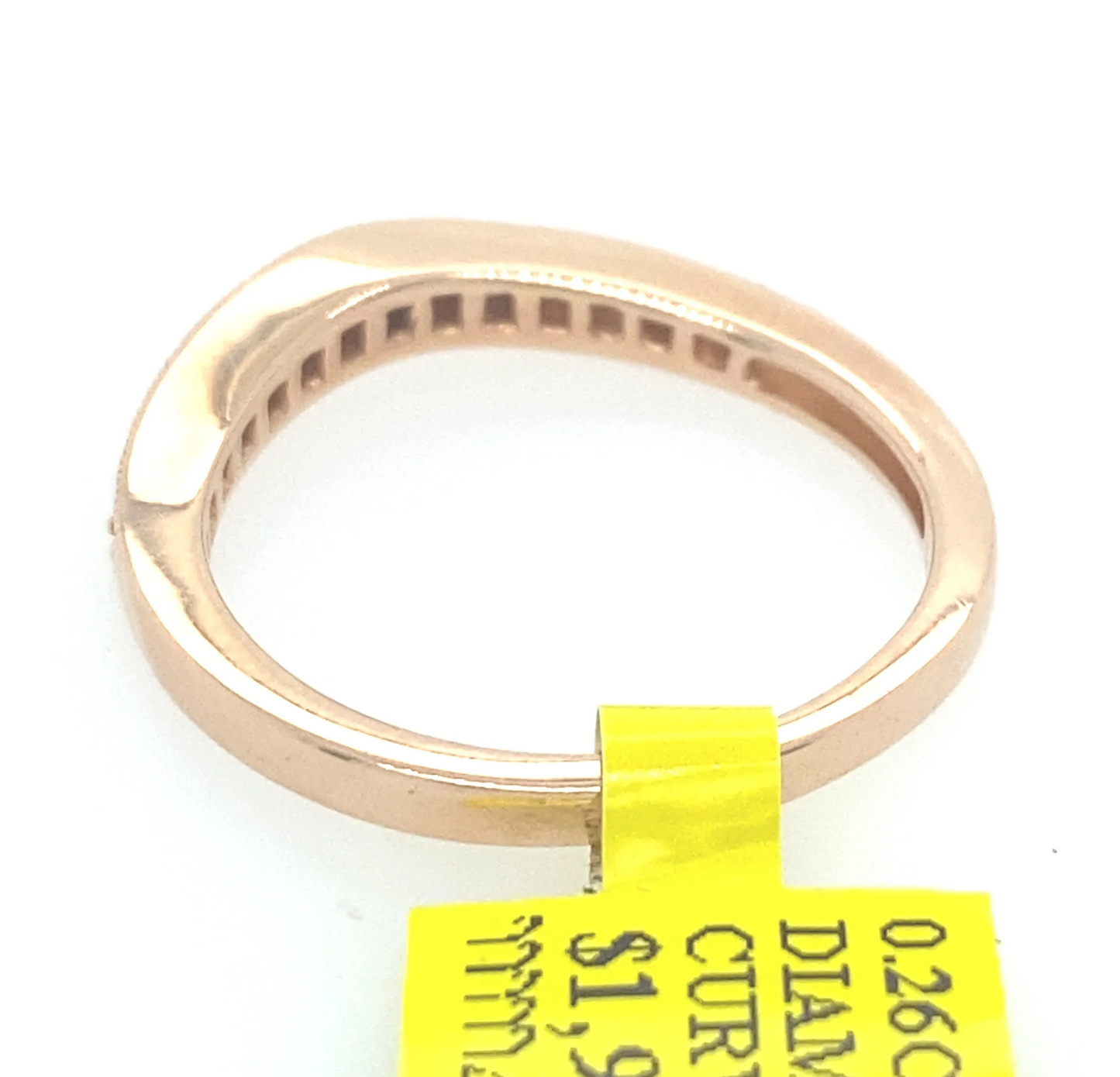 [Ring] 0.26Ct VS Diamond Curve Band 14k RG