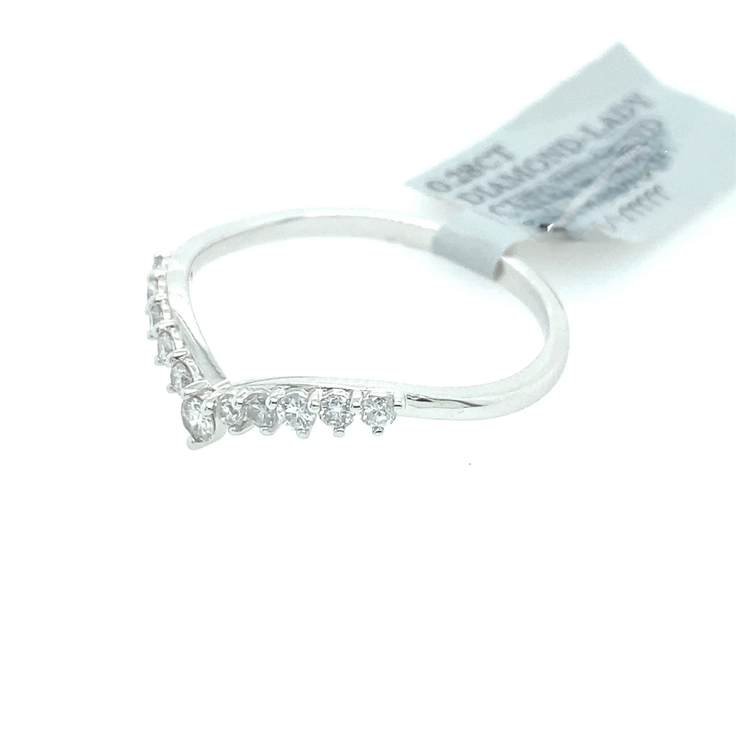 [Ring] 0.28Ct Diamond Curve Band 14k YG