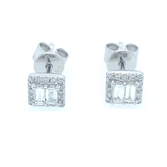 0.32Ct Diamond Stud Earrings 14k WG