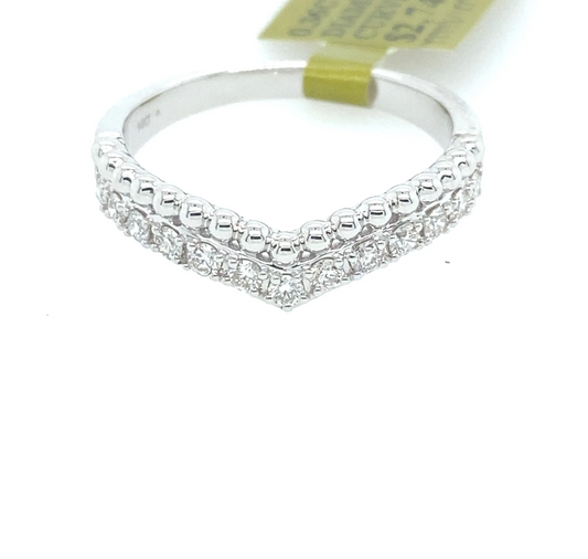 [Ring] 0.36Ct Diamond Curve Band 14k WG