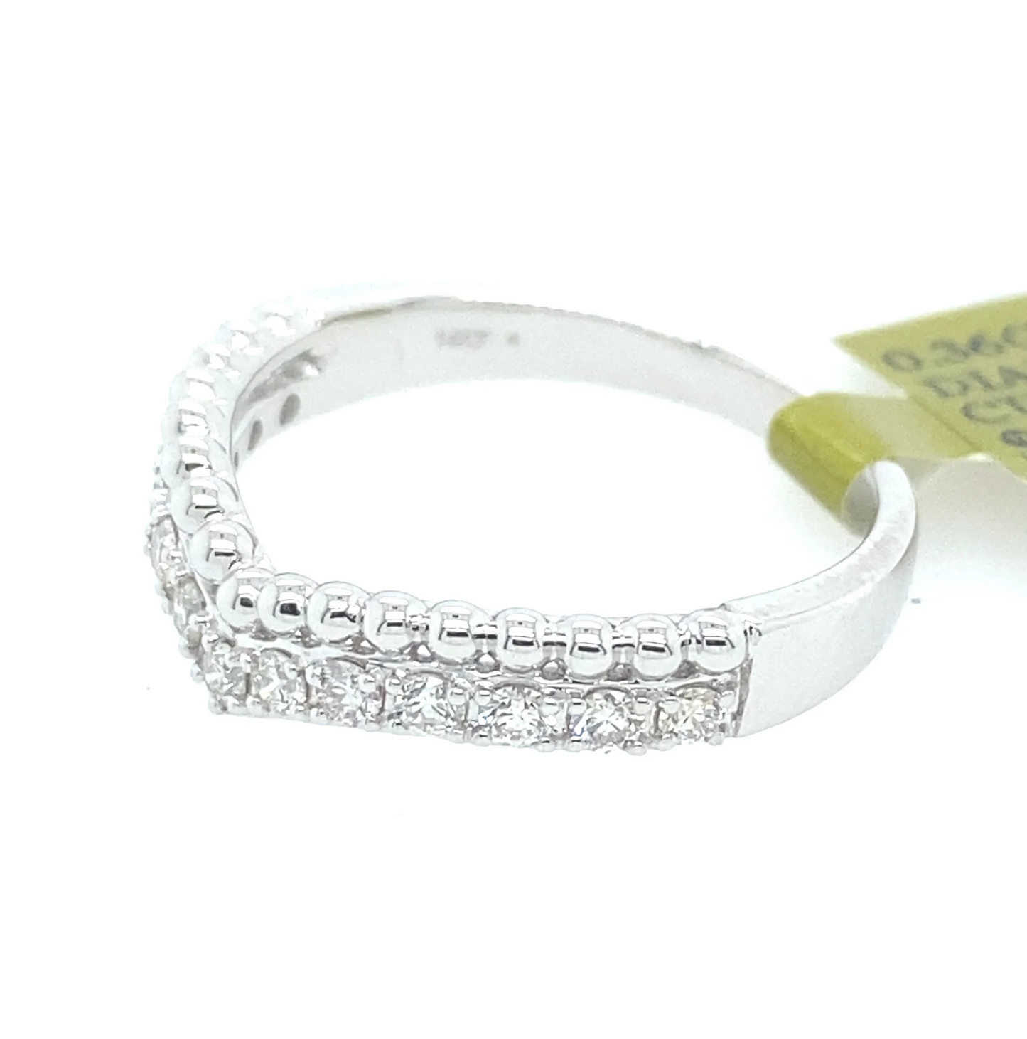 [Ring] 0.36Ct Diamond Curve Band 14k WG