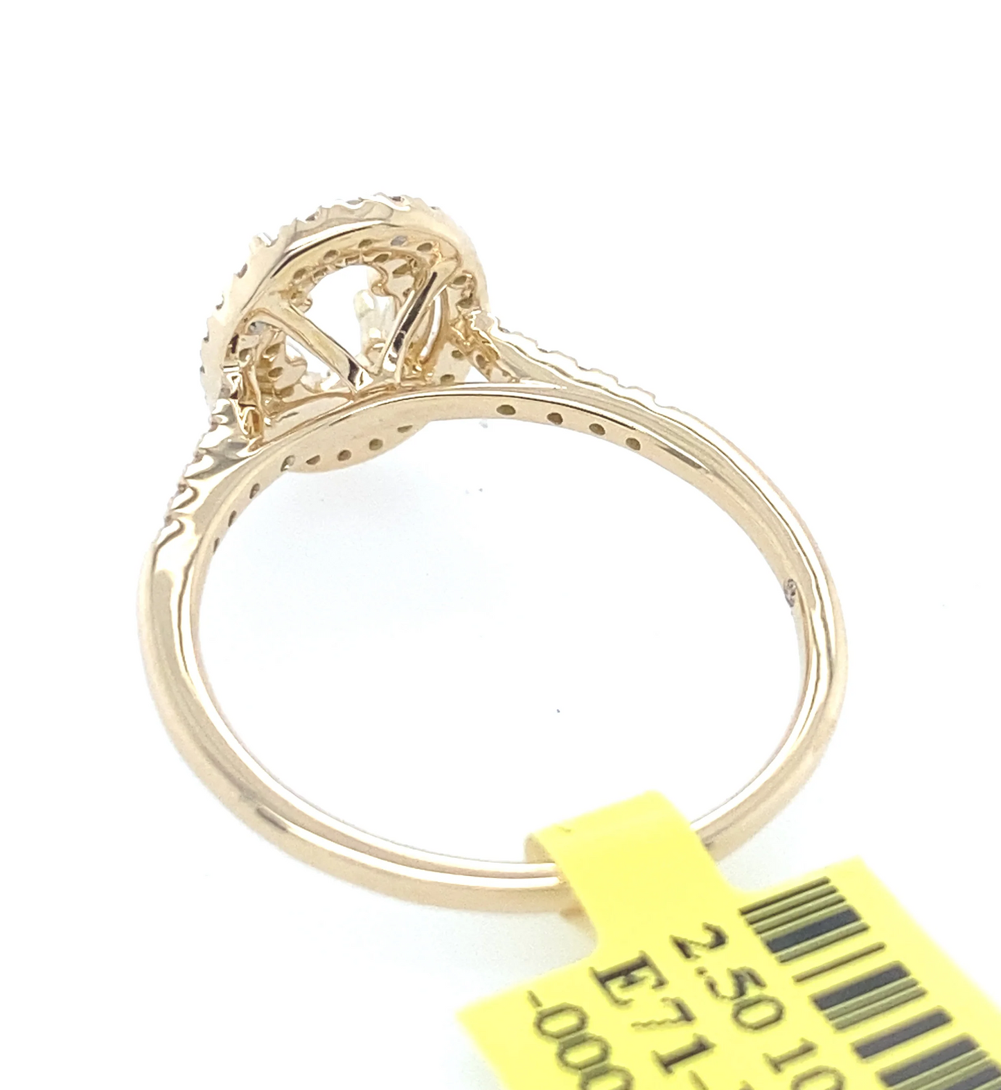 [Ring] 0.38Ct Diamond Oval Semi-Mount Ring 14k YG