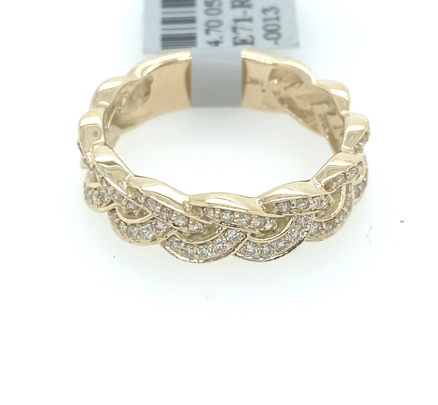 [Ring] 0.40Ct Diamond Braided Ring 14k YG