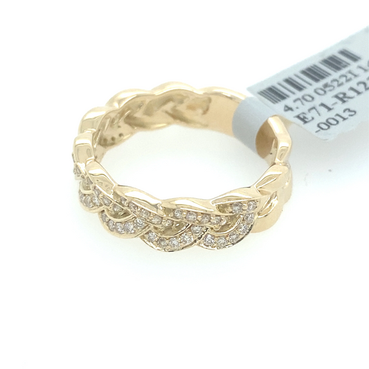 [Ring] 0.40Ct Diamond Braided Ring 14k YG
