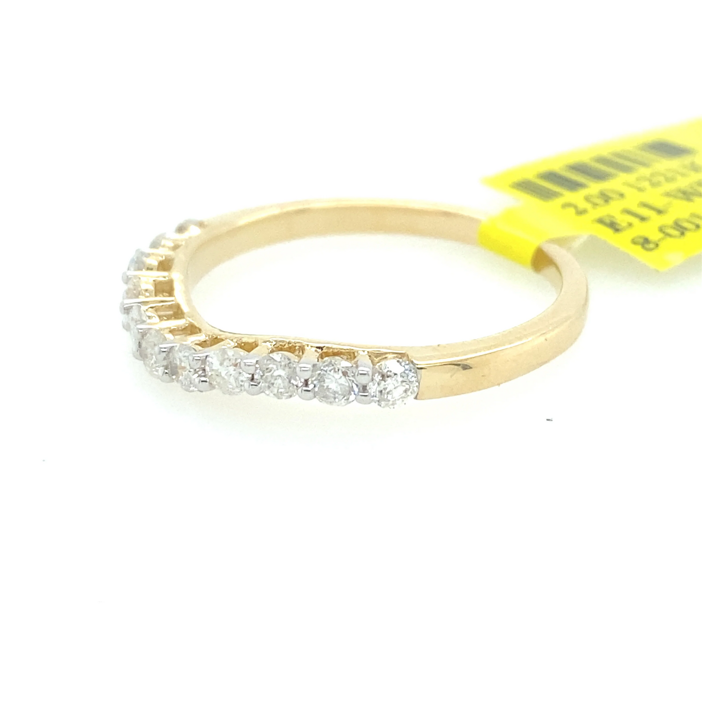 [Ring] 0.52Ct Diamond Curve Band 14k YG