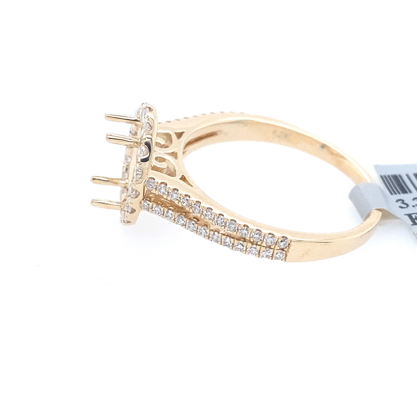 [Ring] 0.54Ct Diamond Oval Semi-Mount Ring 14k YG