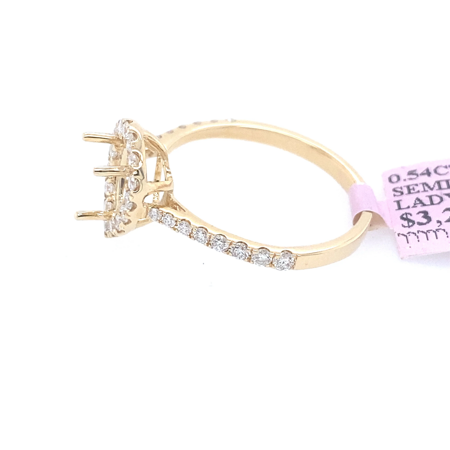 [Ring] 0.54Ct Diamond Pear Semi-Mount Ring 14k YG