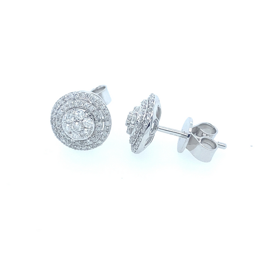 0.54Ct Diamond Stud Earrings 14k WG