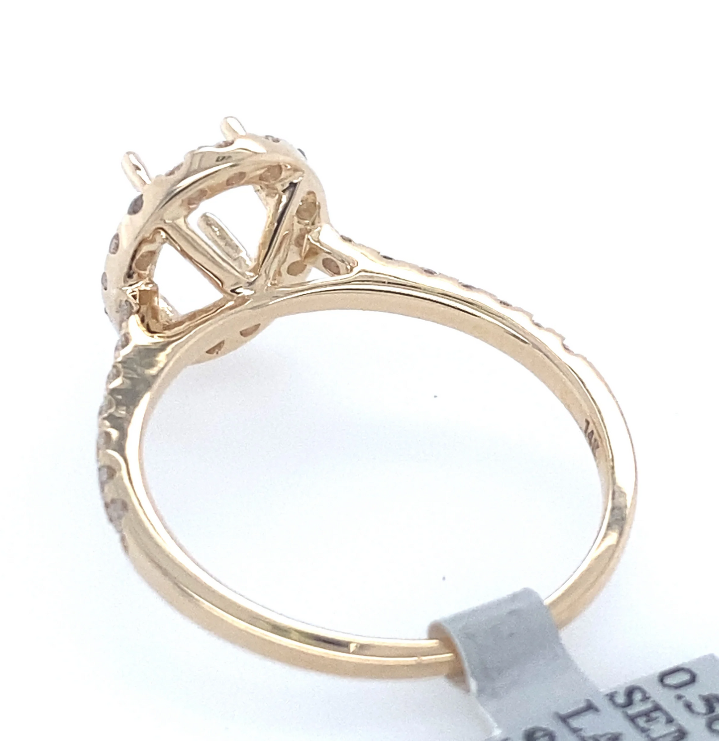 [Ring] 0.56Ct Diamond Oval Semi-Mount Ring 14k YG