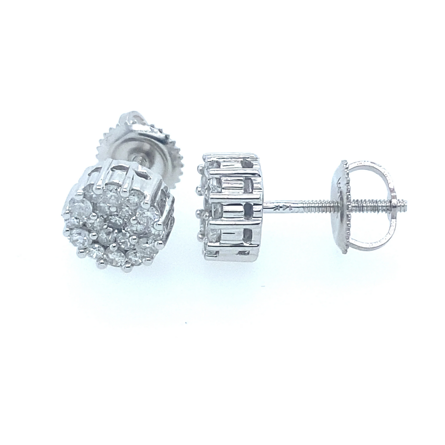 0.56Ct Diamond Stud Earrings 14k WG