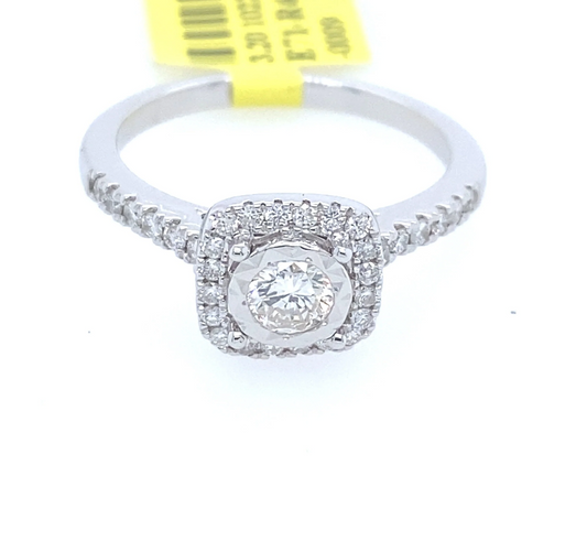 [Ring] 0.62Ct Diamond Ring 14k WG
