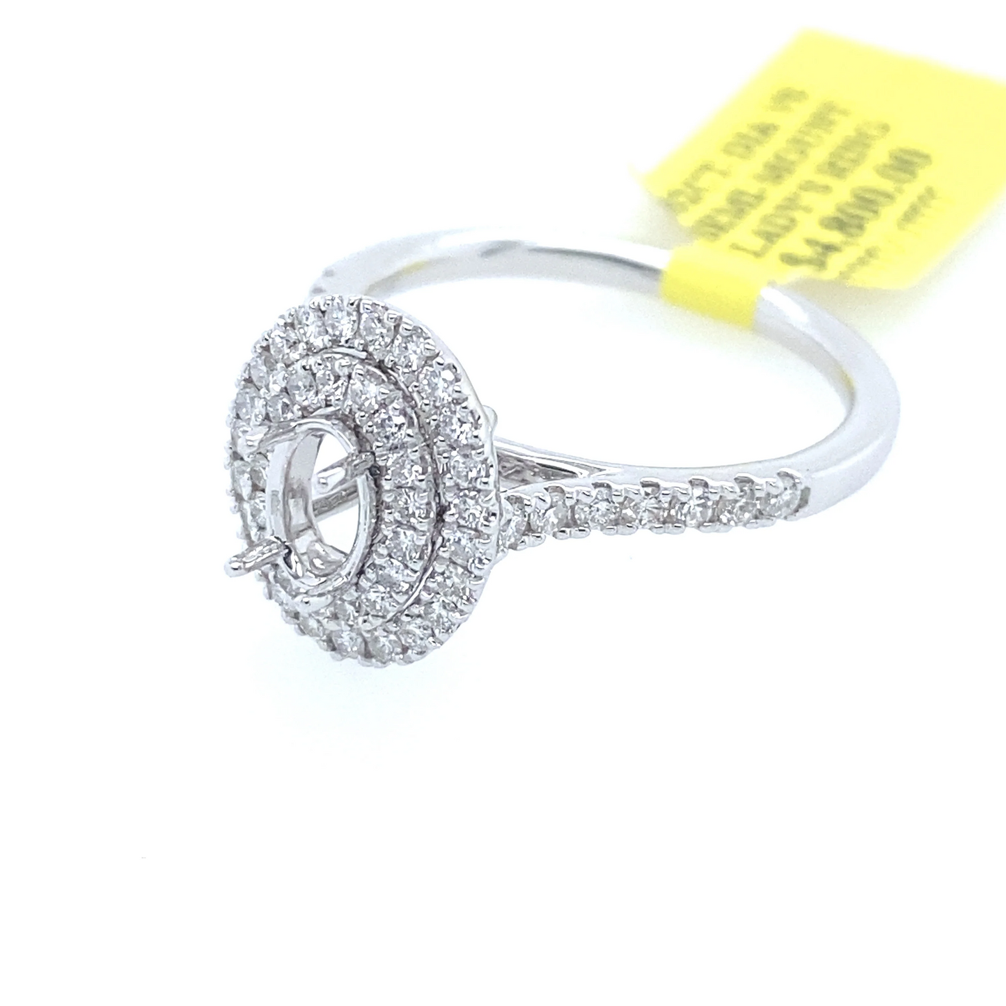 [Ring] 0.62Ct VS Diamond Oval Semi-Mount Ring 14k WG