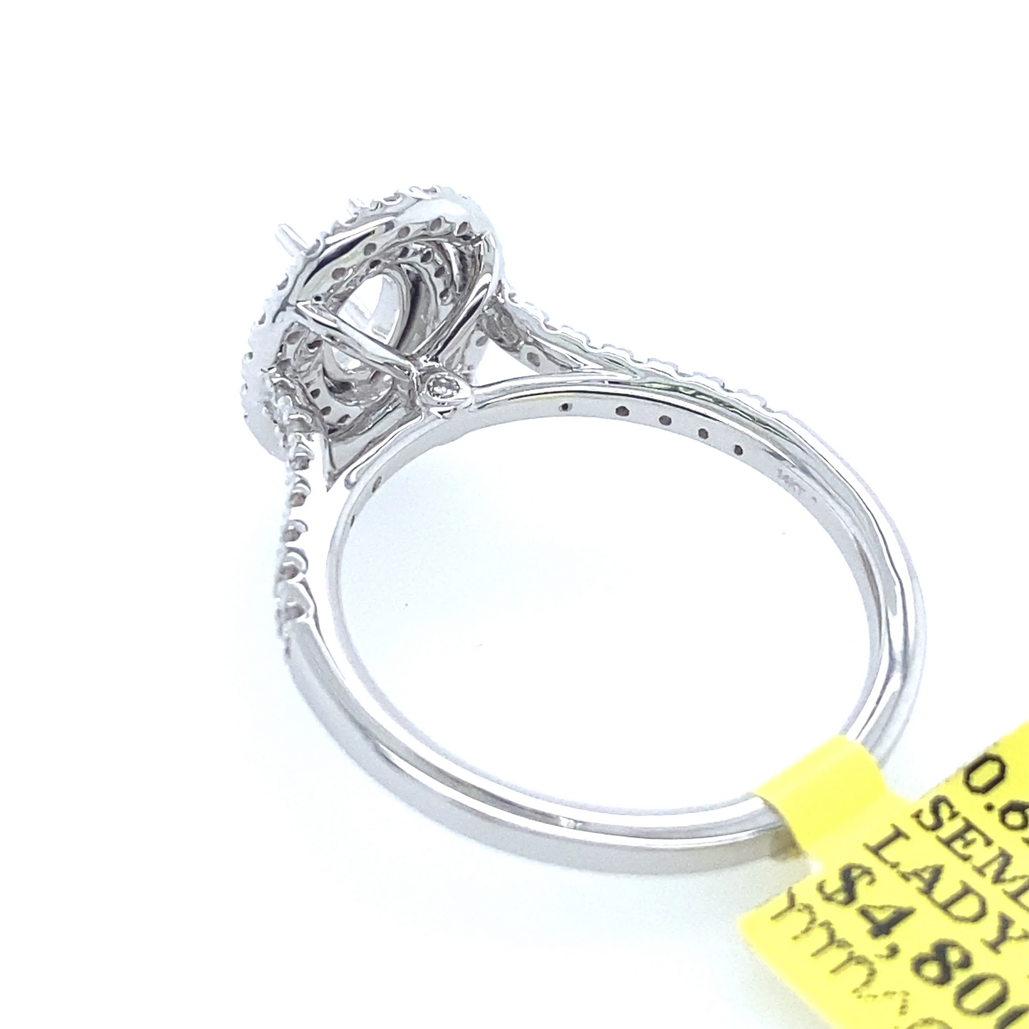 [Ring] 0.62Ct VS Diamond Oval Semi-Mount Ring 14k WG