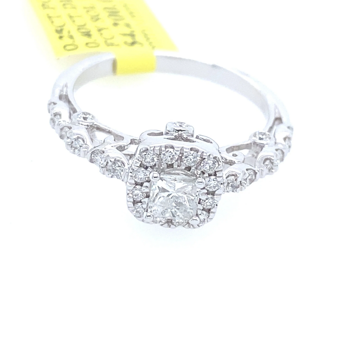 [Ring] 0.65Ct Princess Cut Diamond Solitaire Ring 14k WG