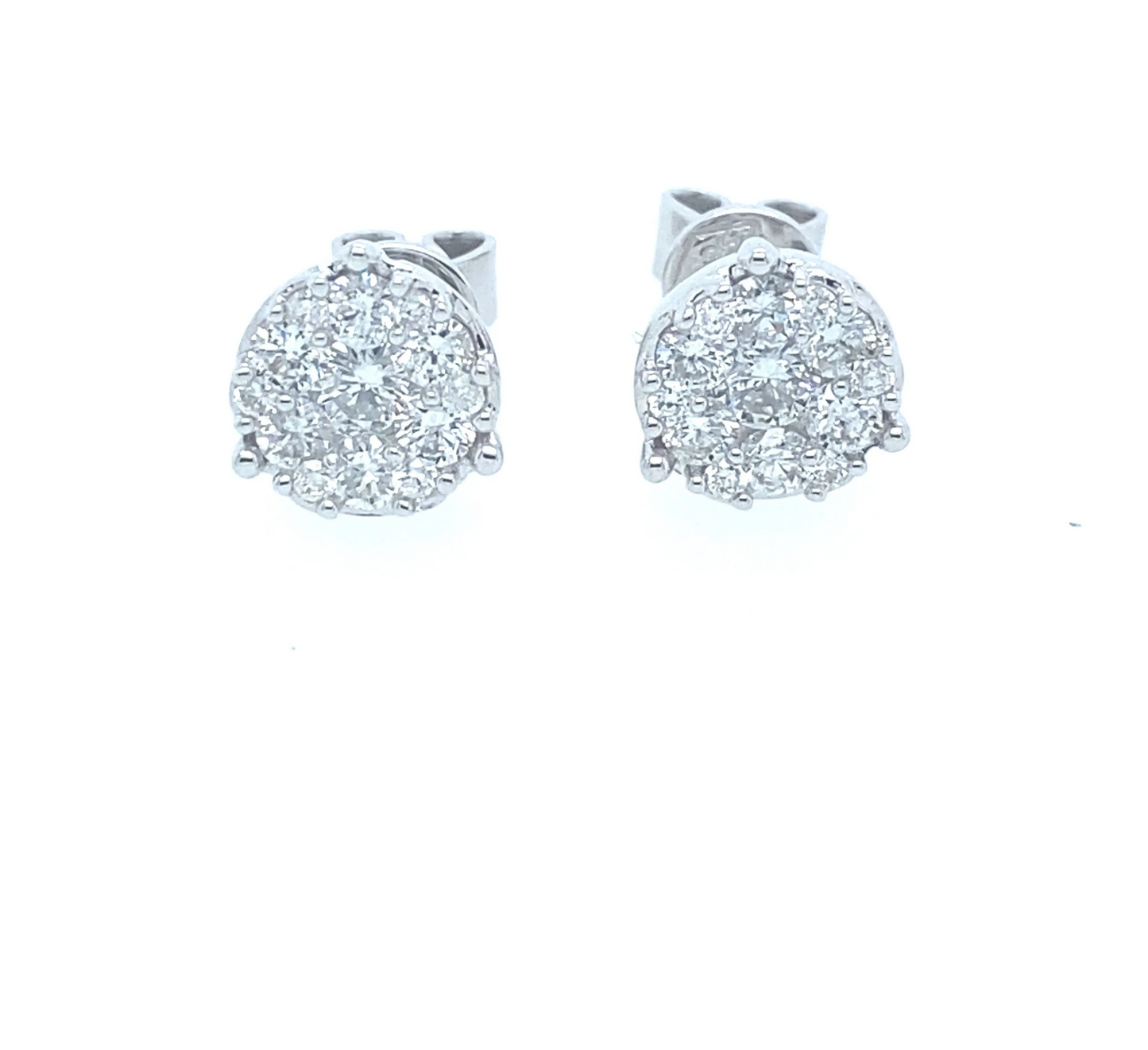0.72Ct Diamond Stud Earrings 14k WG