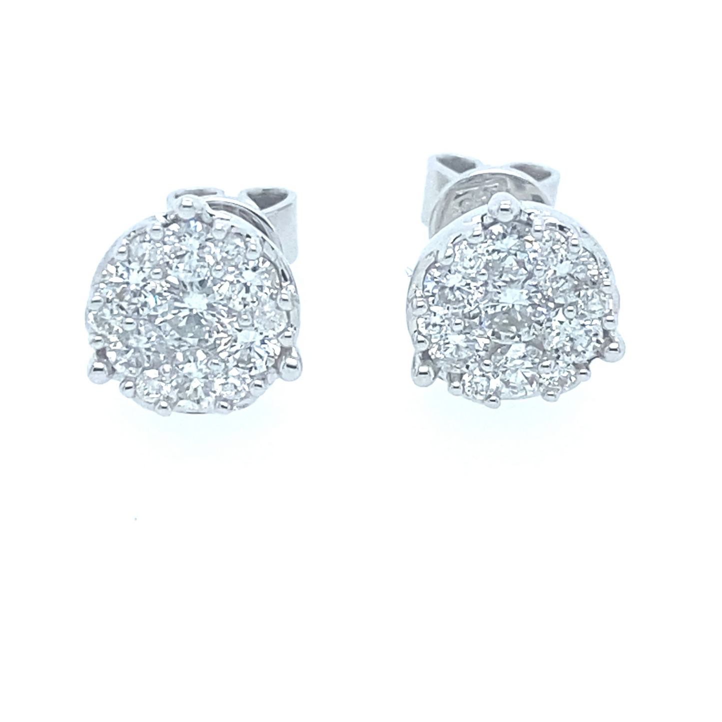 0.72Ct Diamond Stud Earrings 14k WG