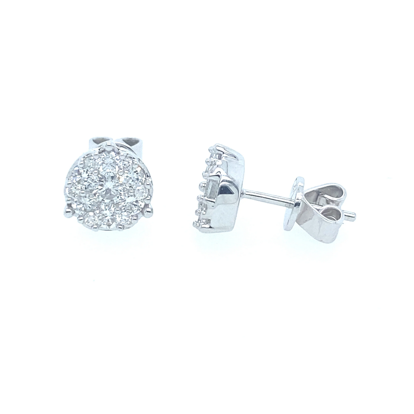 0.72Ct Diamond Stud Earrings 14k WG