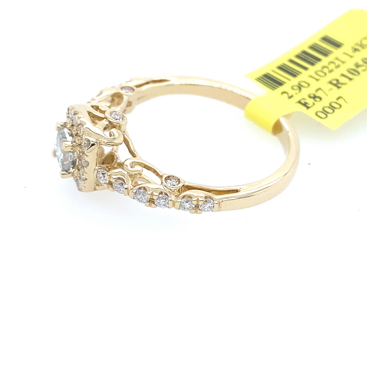 [Ring] 0.72Ct Princess Cut Diamond Solitaire Ring 14k YG