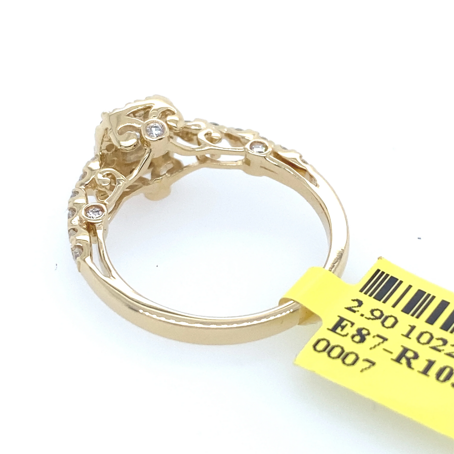 [Ring] 0.72Ct Princess Cut Diamond Solitaire Ring 14k YG