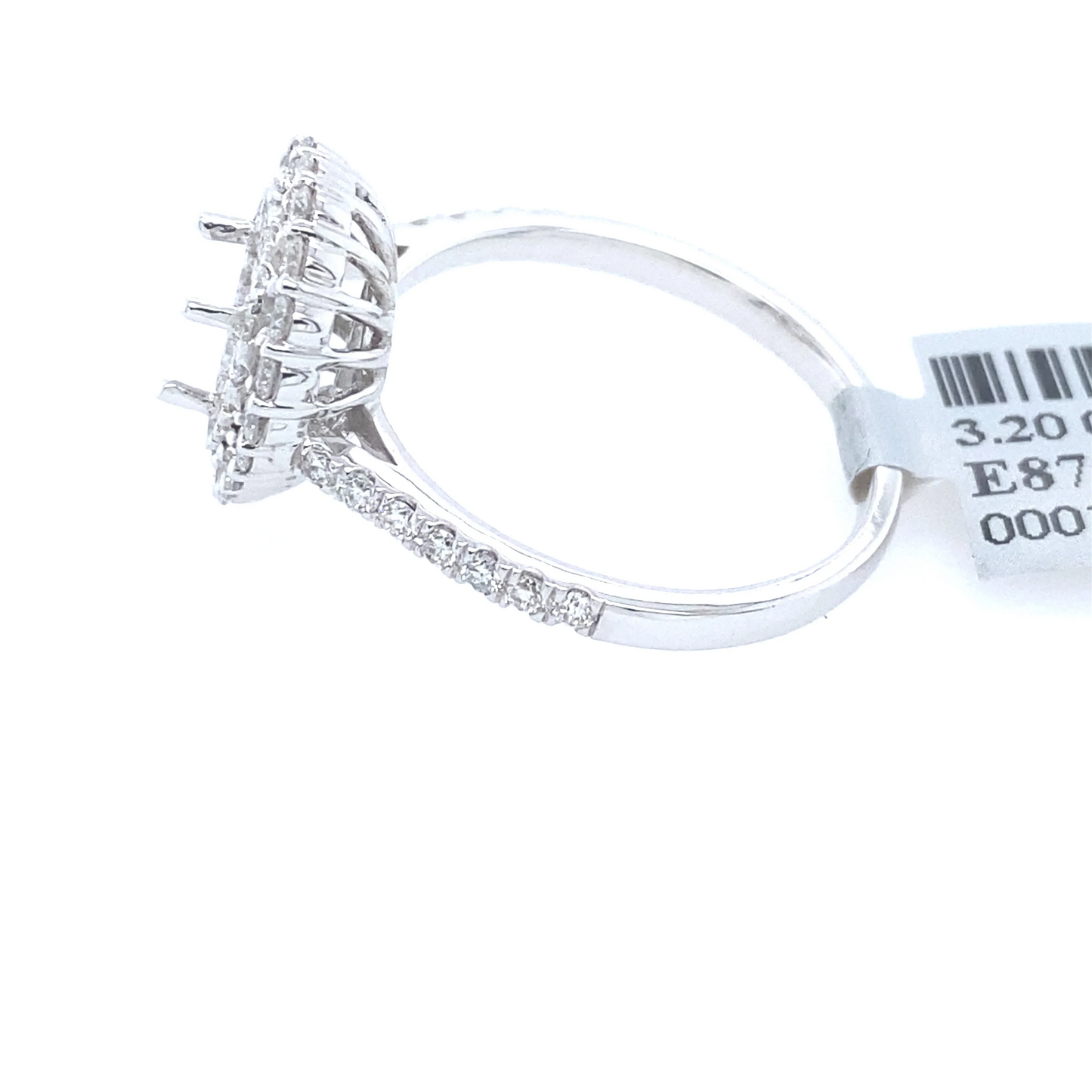 [Ring] 0.74Ct Diamond Pear Semi-Mount Ring 14k WG