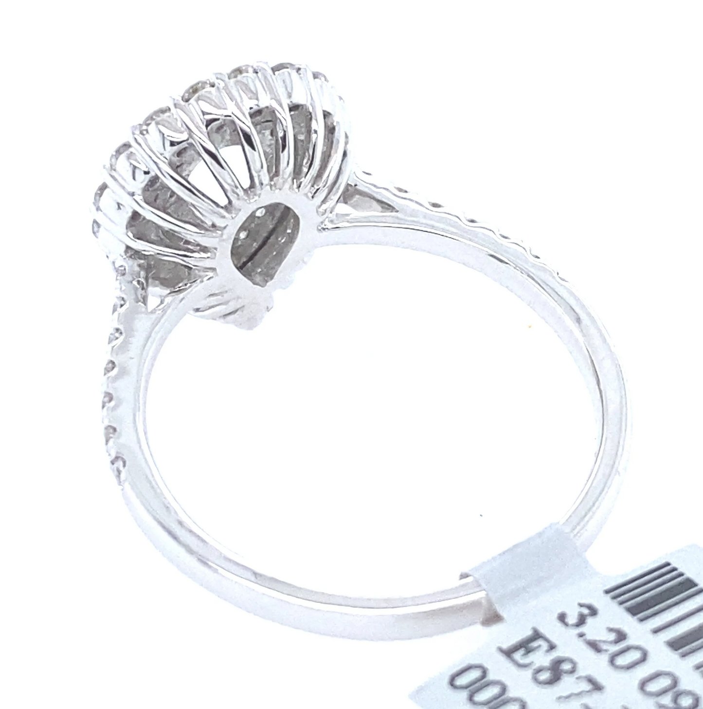 [Ring] 0.74Ct Diamond Pear Semi-Mount Ring 14k WG