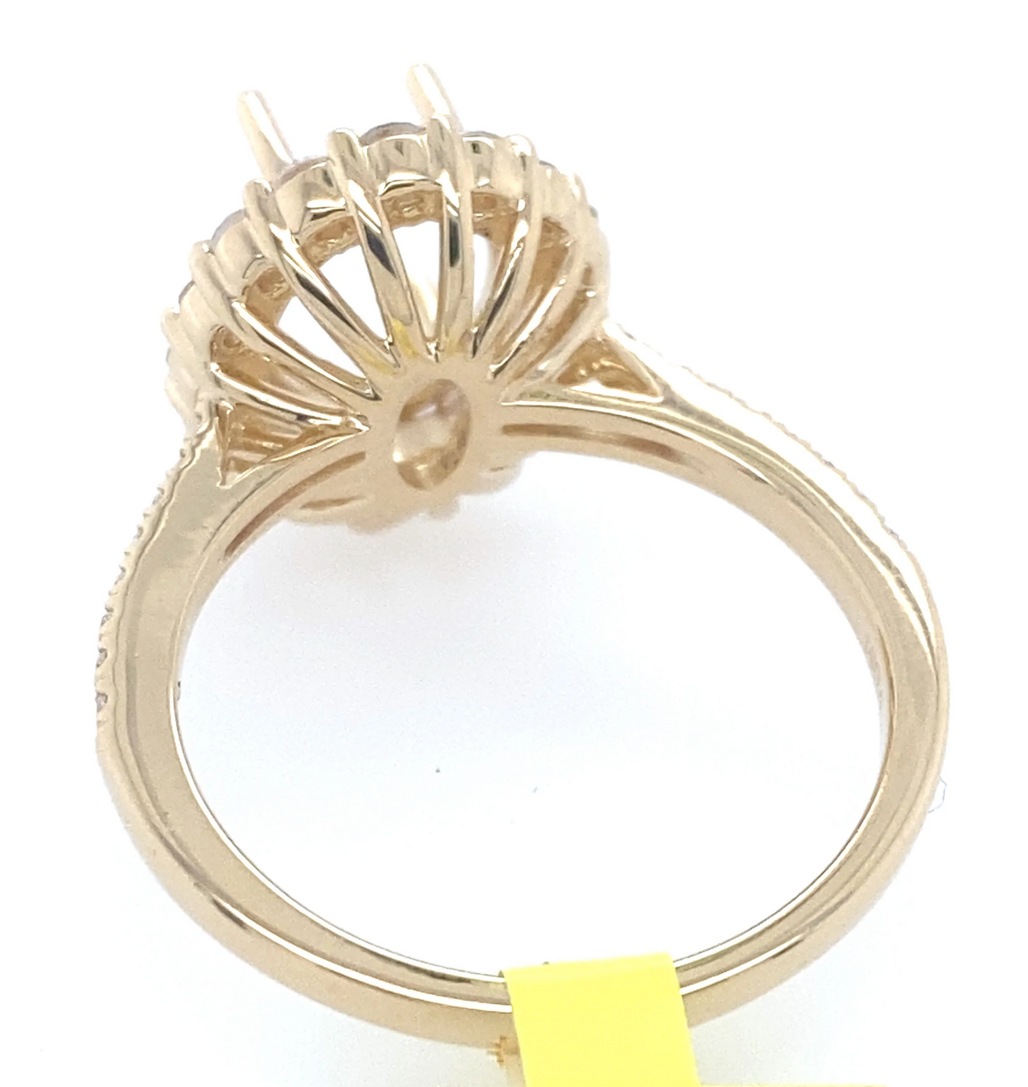 [Ring] 0.78Ct Diamond Oval Semi-Mount Ring 14k YG