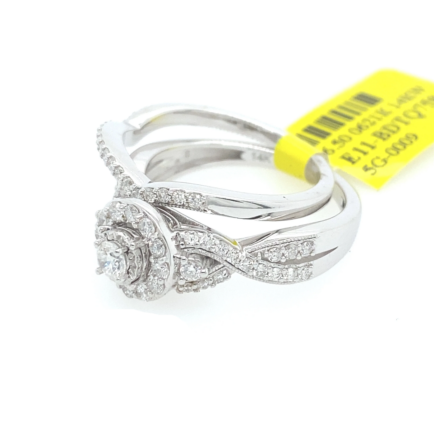 [Ring] 0.80Ct Diamond Bridal Set Ring 14k WG