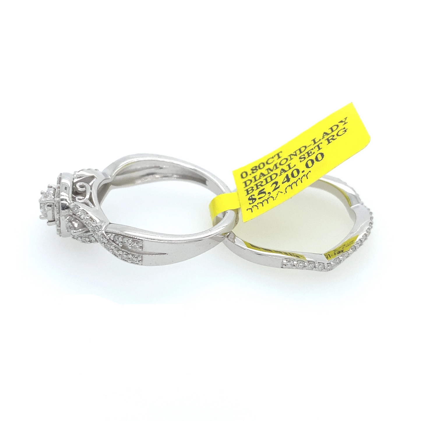 [Ring] 0.80Ct Diamond Bridal Set Ring 14k WG