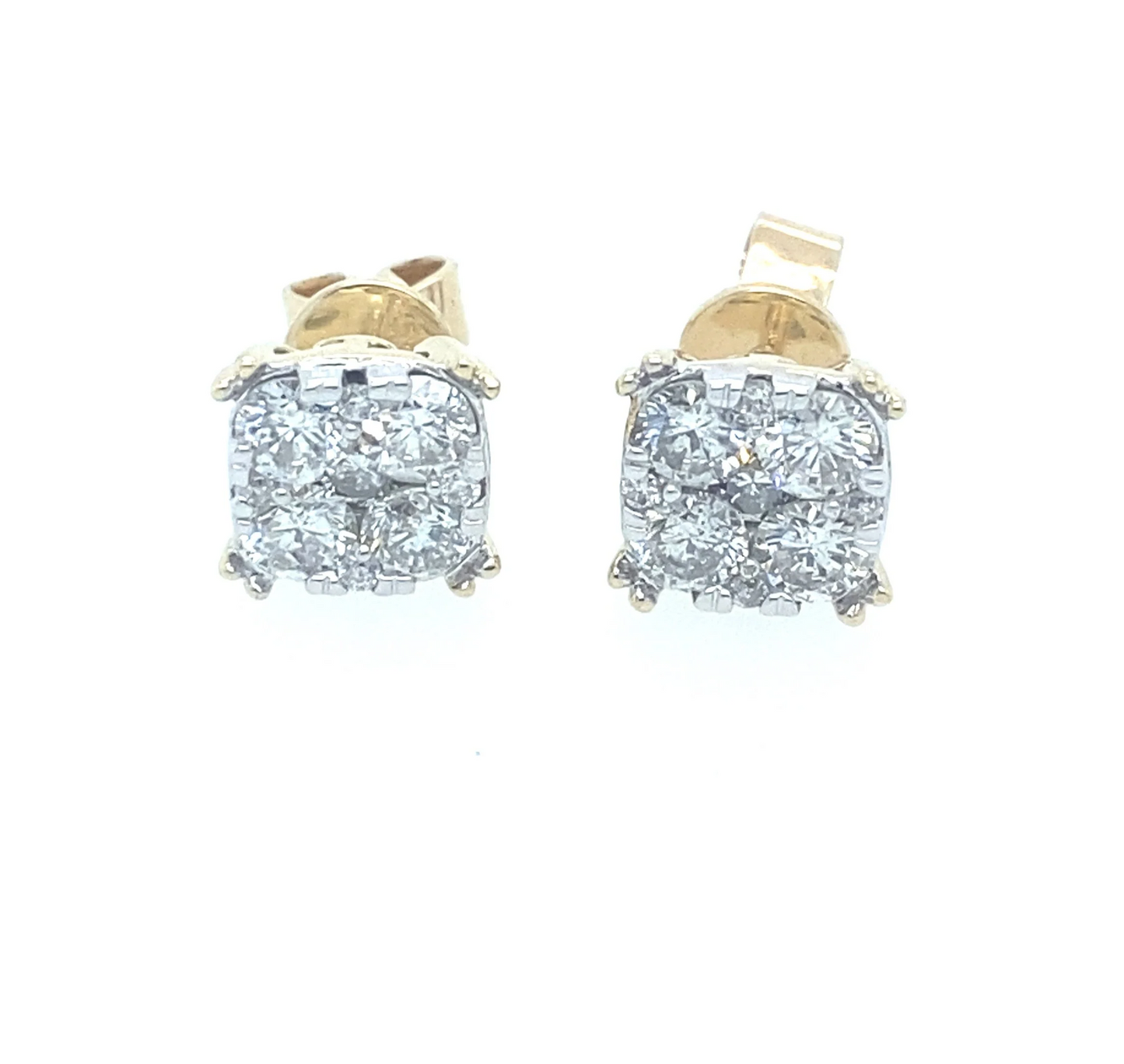 0.90Ct Diamond Stud Earrings 14k YG