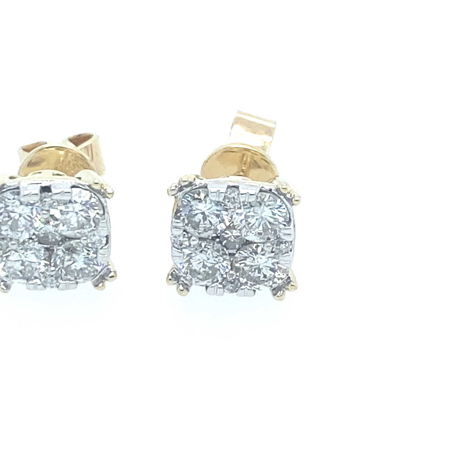 0.90Ct Diamond Stud Earrings 14k YG