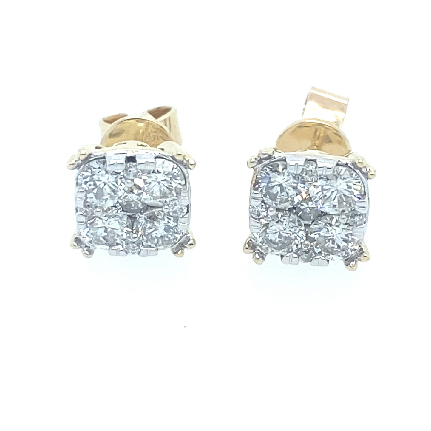 0.90Ct Diamond Stud Earrings 14k YG