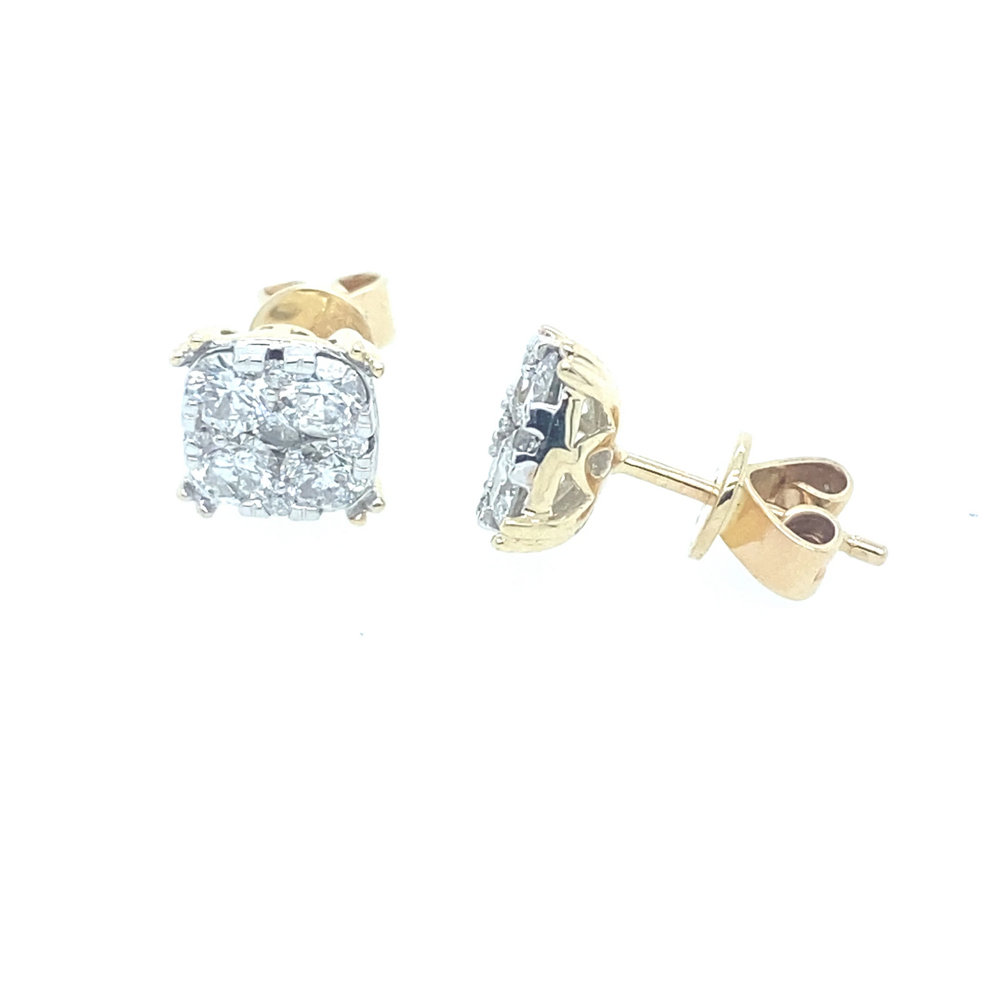 0.90Ct Diamond Stud Earrings 14k YG